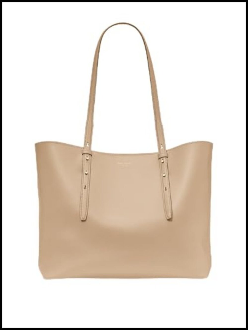 Fine Grain Leather Large Tote Shoulder Bag Fits 15in Laptop